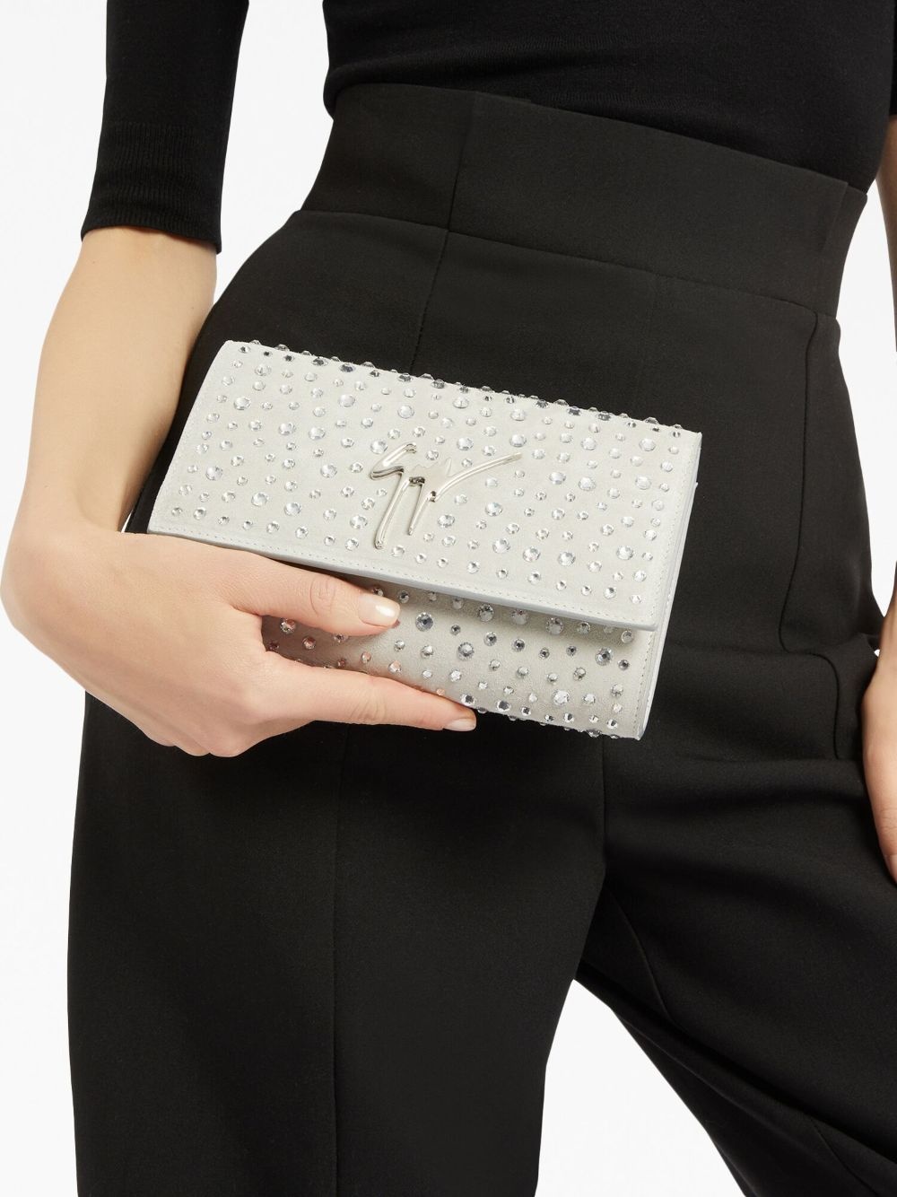 Cleopatra crystal-embellished clutch bag - 2