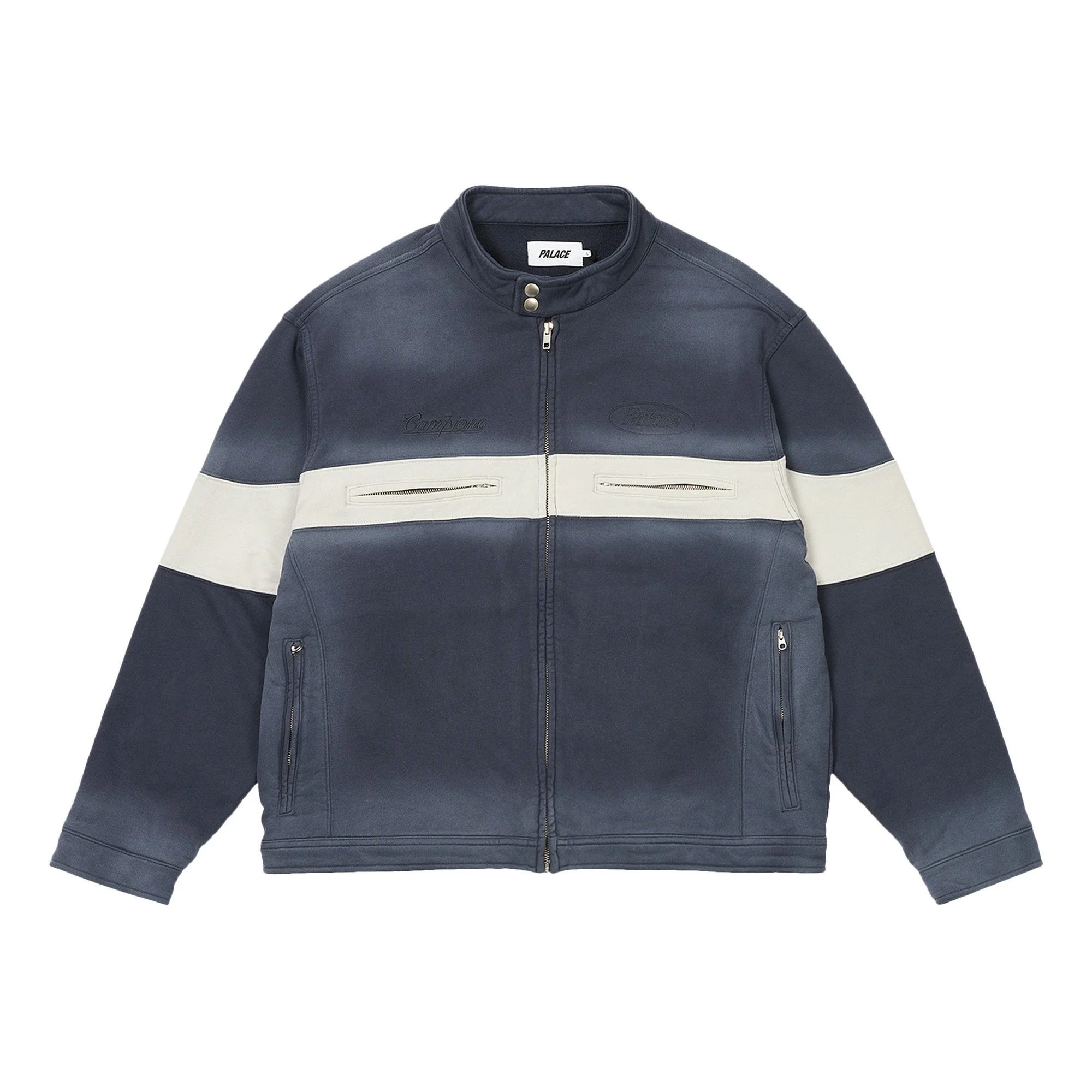 Palace Washed Moto Jacket 'Navy' - 1