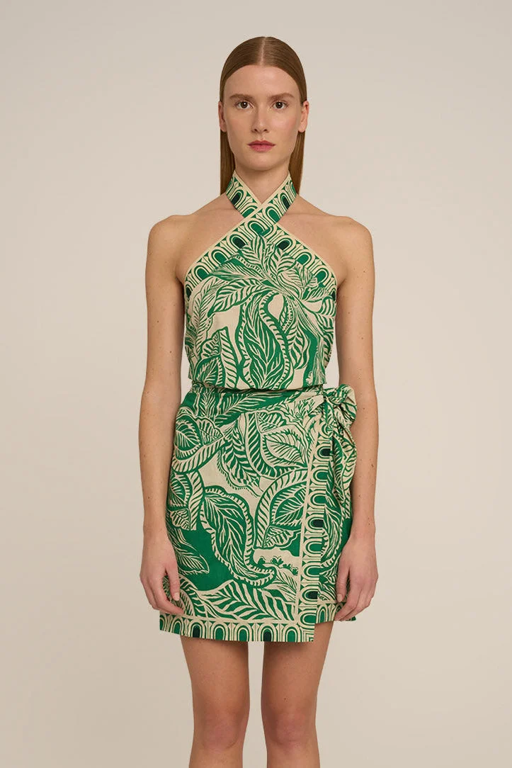 Mini Dress Aya - Green Delia - 1