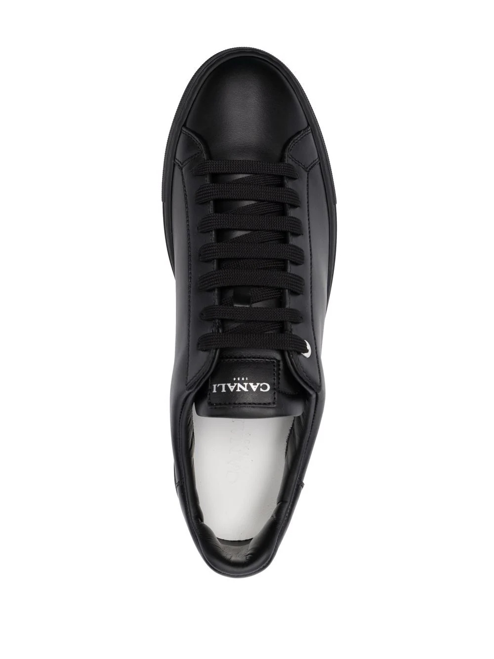 sleek leather low-top sneakers - 4