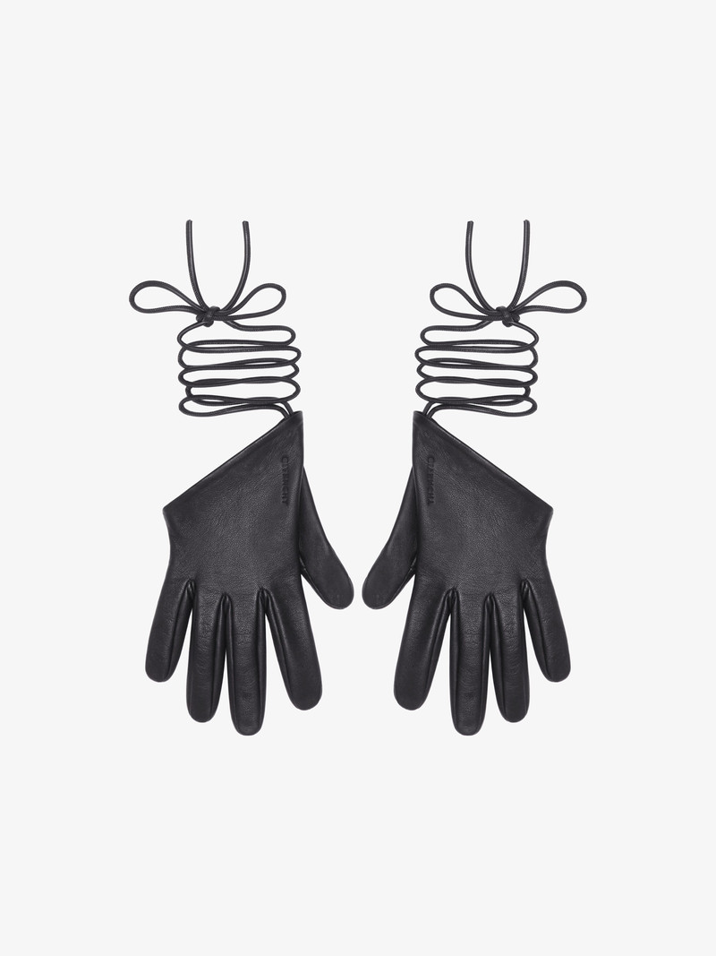 MINI ASYMMETRICAL GLOVES IN LEATHER 1