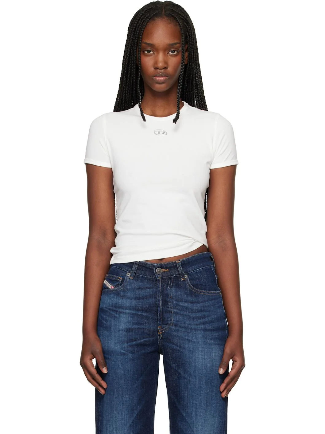 White T-Uncutieslong-Od T-shirt - 1