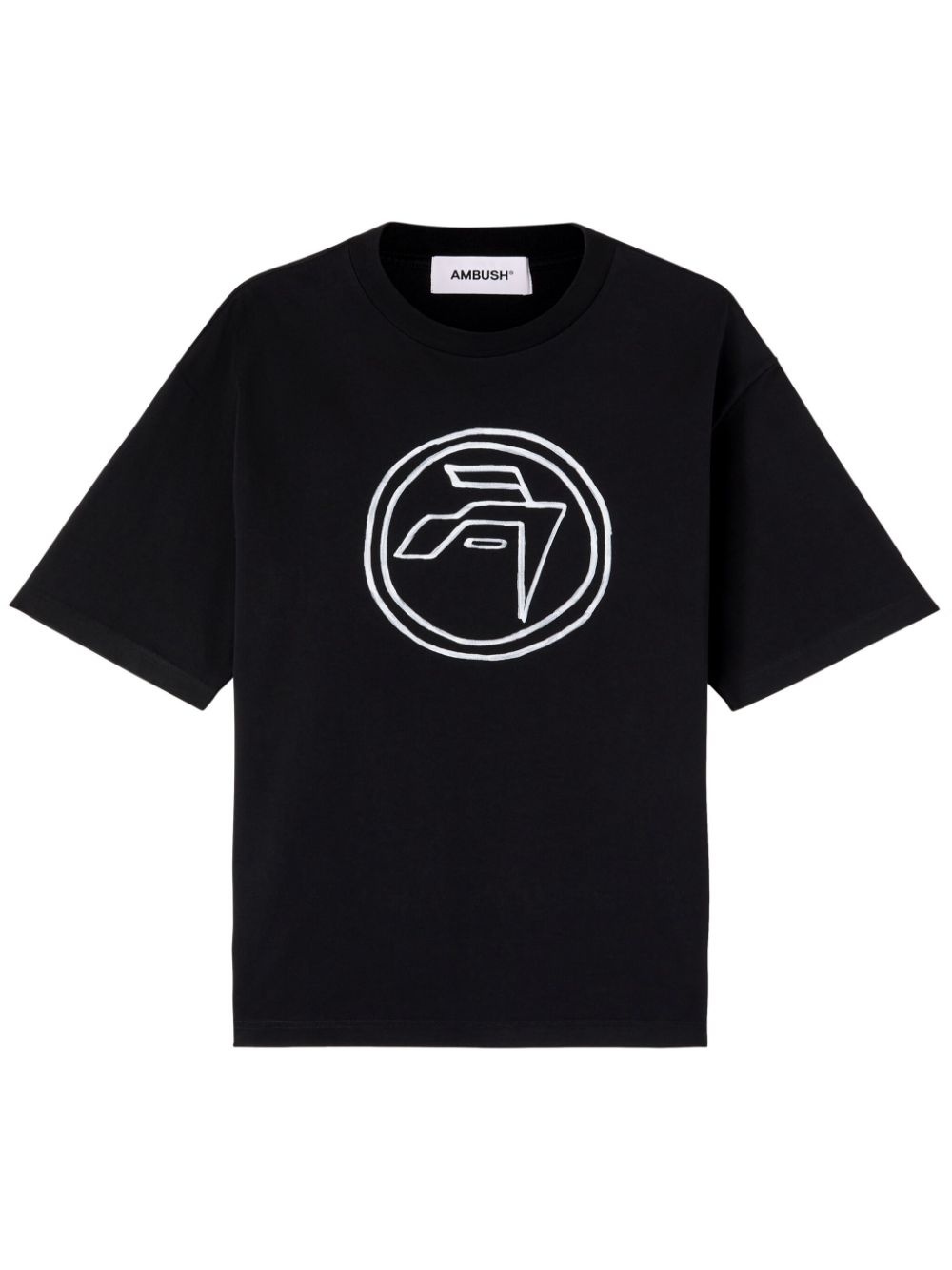 Emblem-print organic-cotton T-shirt - 1