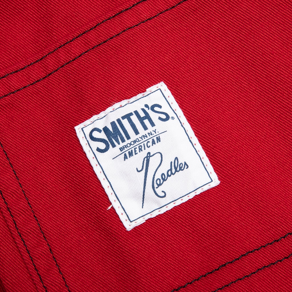 NEEDLES X SMITH'S COTTON TWILL PAINTER PANT - RED - 4
