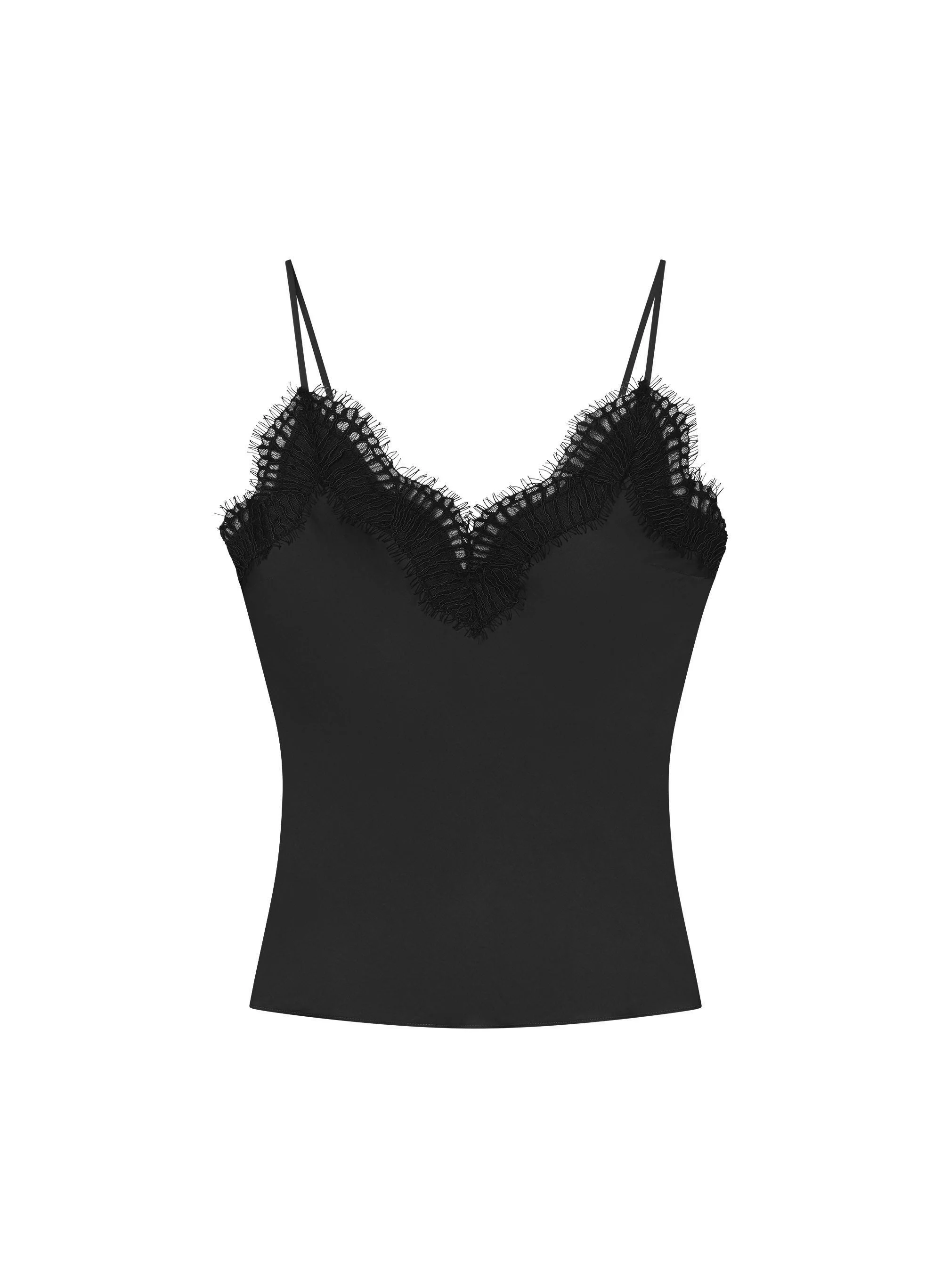 Presley Satin and Lace Camisole Top - 1