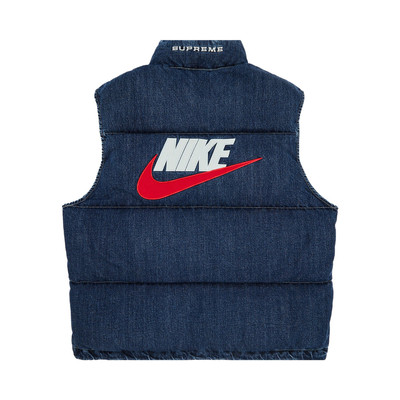 Supreme Supreme x Nike Denim Puffer Vest 'Indigo' outlook
