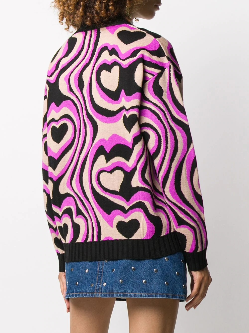 psychedelic print cardigan - 4