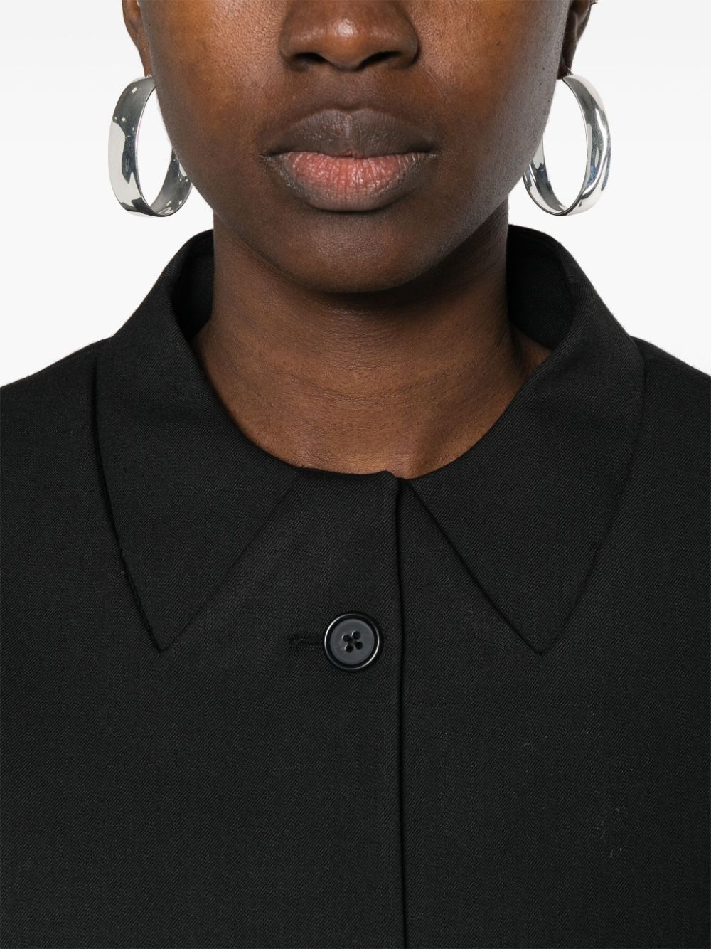 twill cropped jacket - 5