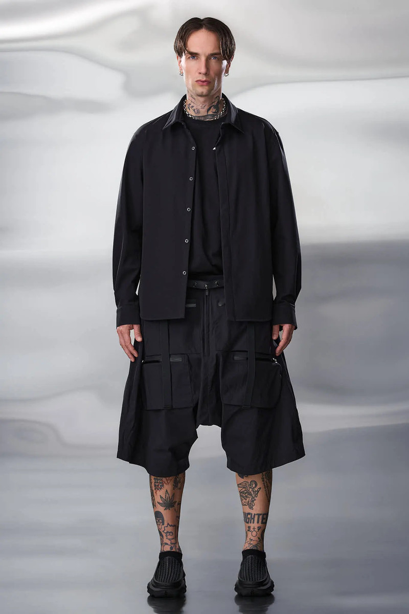 LA10-DS schoeller® Dryskin™ Press Button Shirt Jacket Black 7