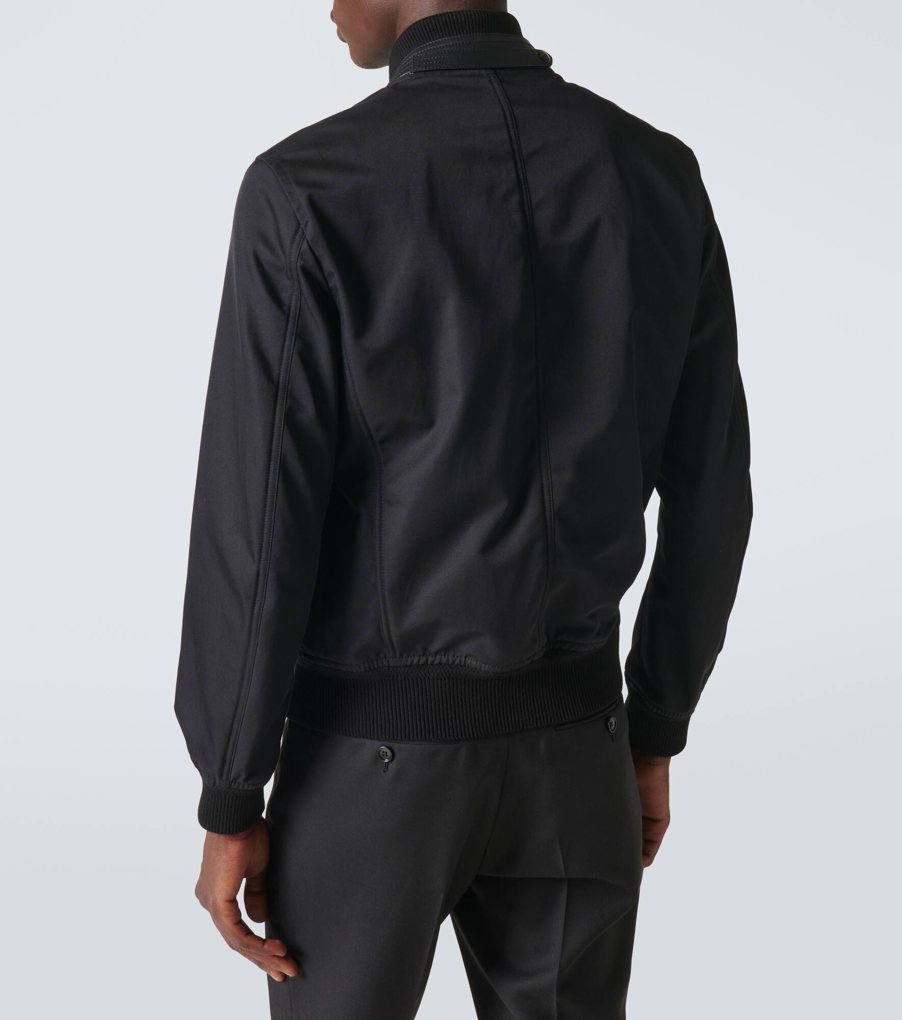 Cotton and silk twill blouson - 4