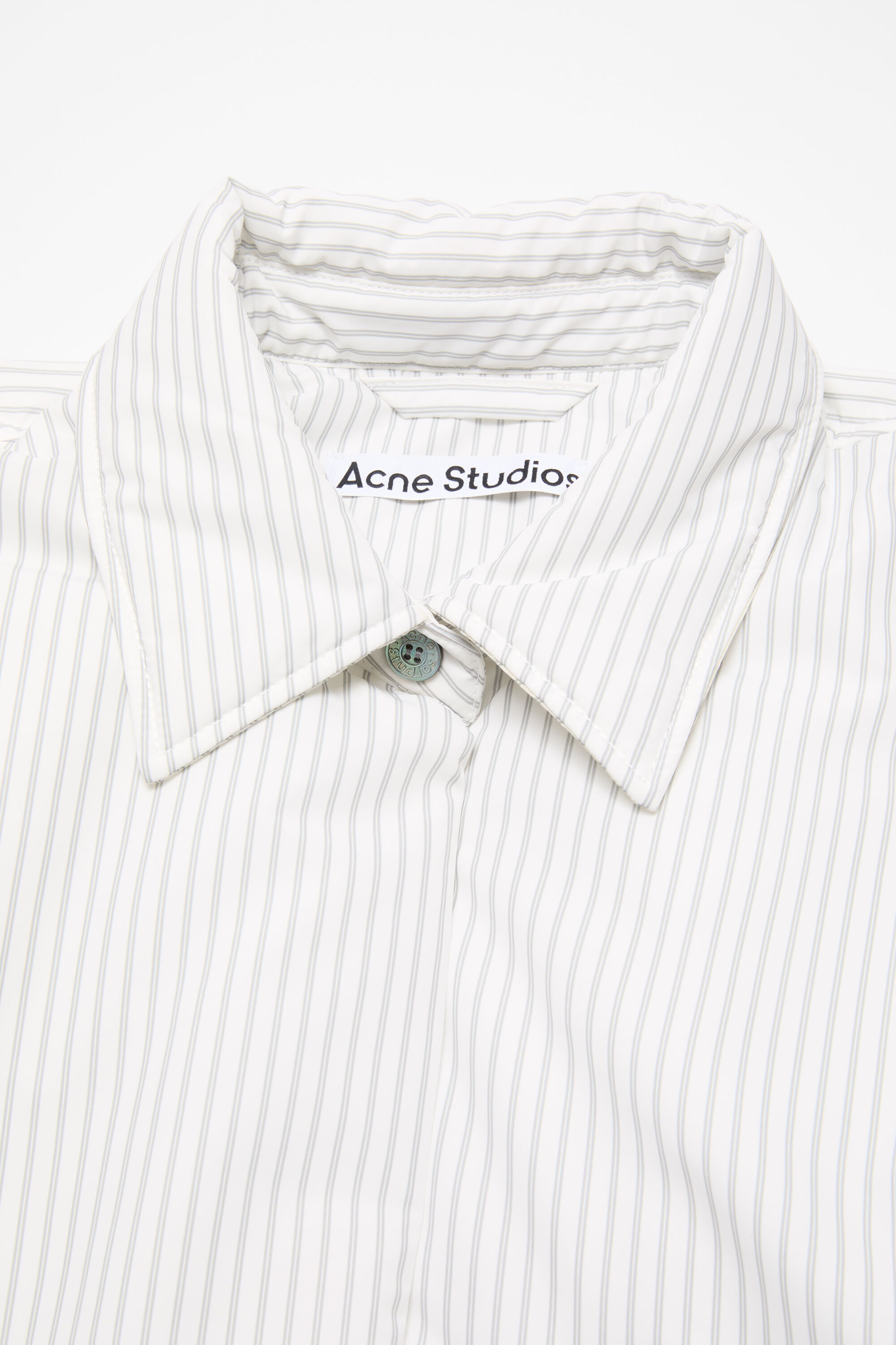 Striped technical overshirt - White/grey - 5