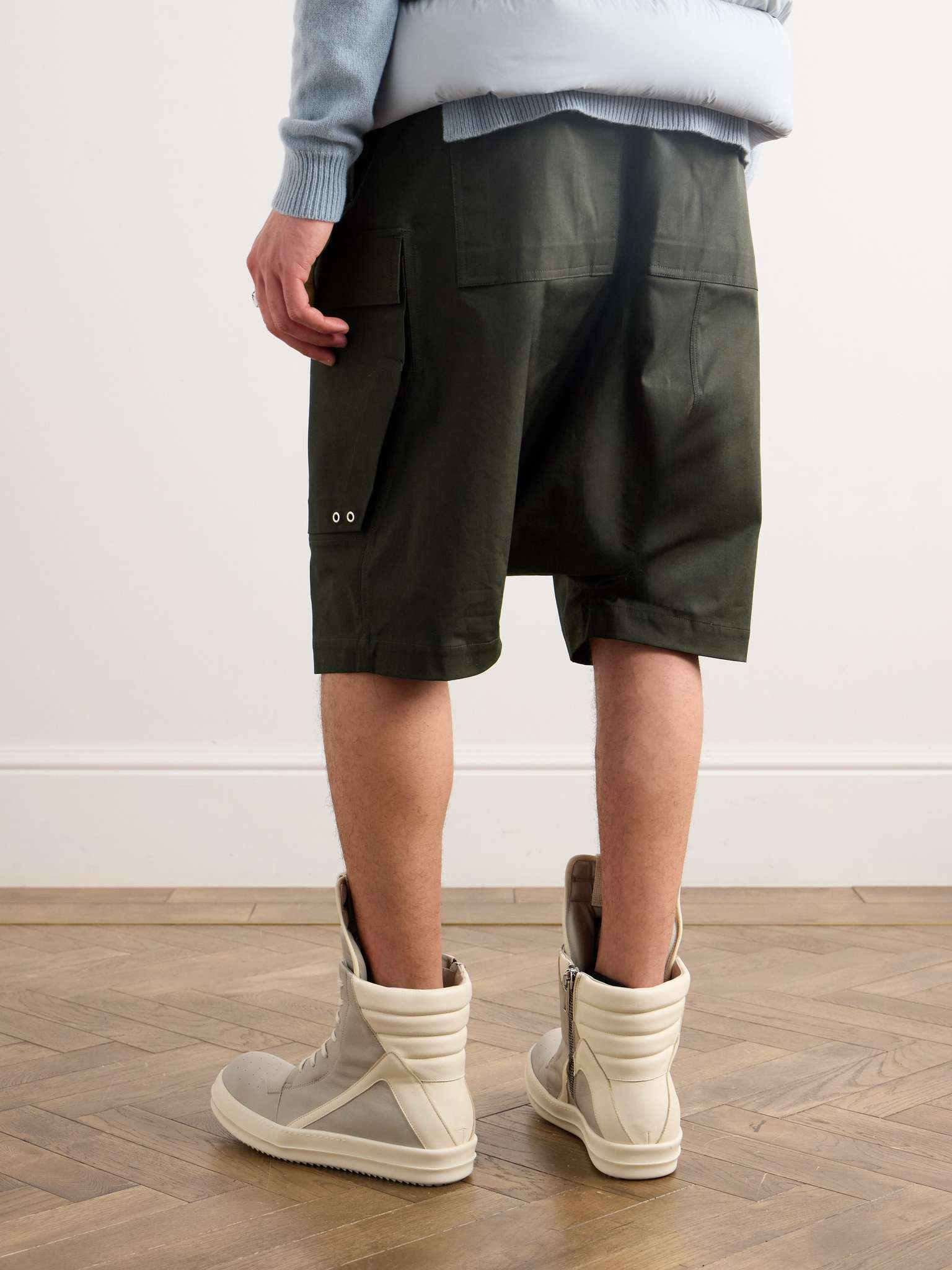 Pod Cotton-Blend Poplin Drawstring Cargo Shorts - 4
