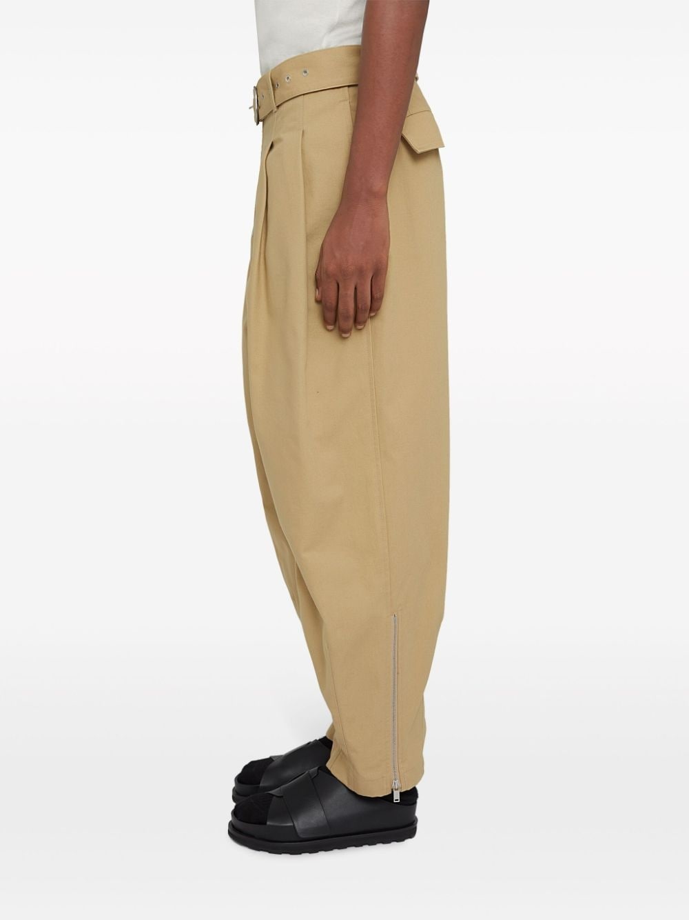 belted wide-leg trousers - 4