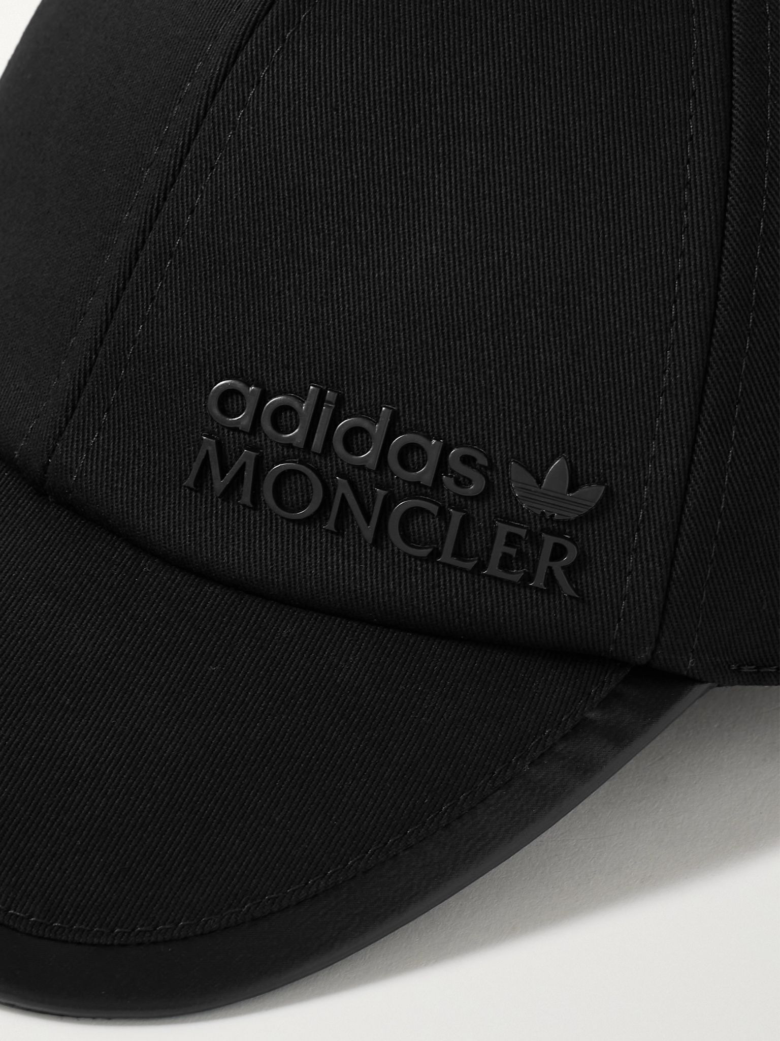 + adidas Originals faux leather and grosgrain-trimmed cotton-twill baseball cap Black - 4