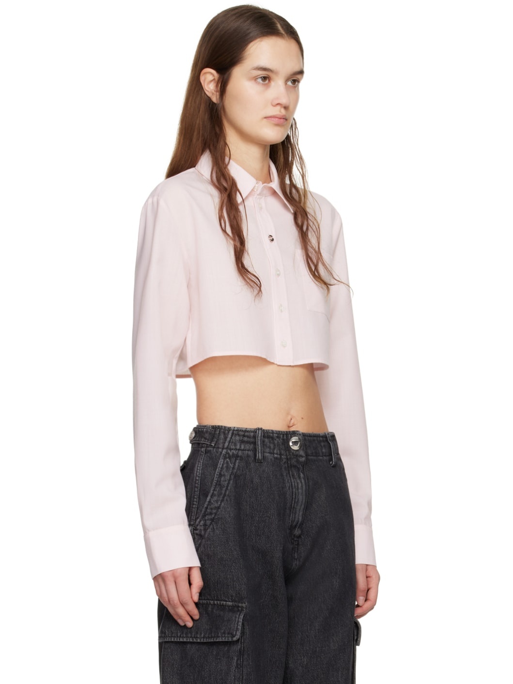 Pink Cropped Shirt - 2