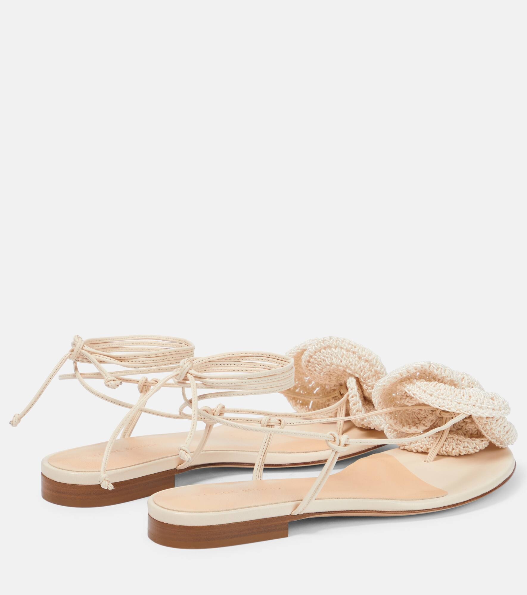 Crochet and leather sandals - 3