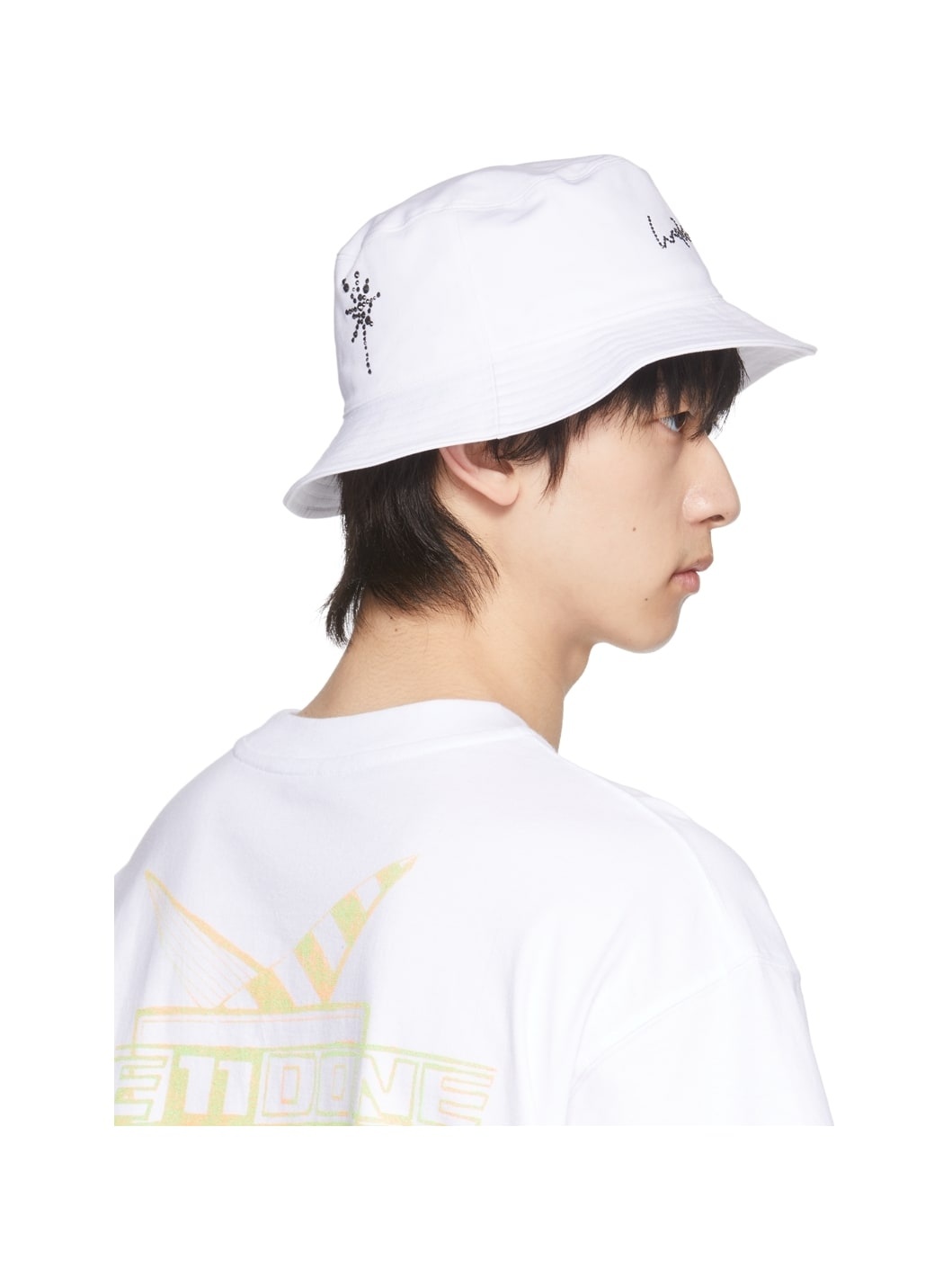 White Hotfix Star Bucket Hat - 3