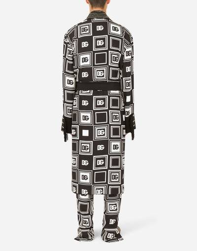Dolce & Gabbana Silk robe with all-over DG print outlook