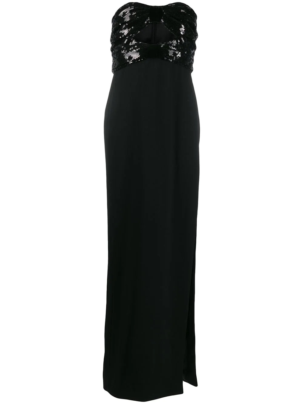 sequin-embellished evening gown - 1