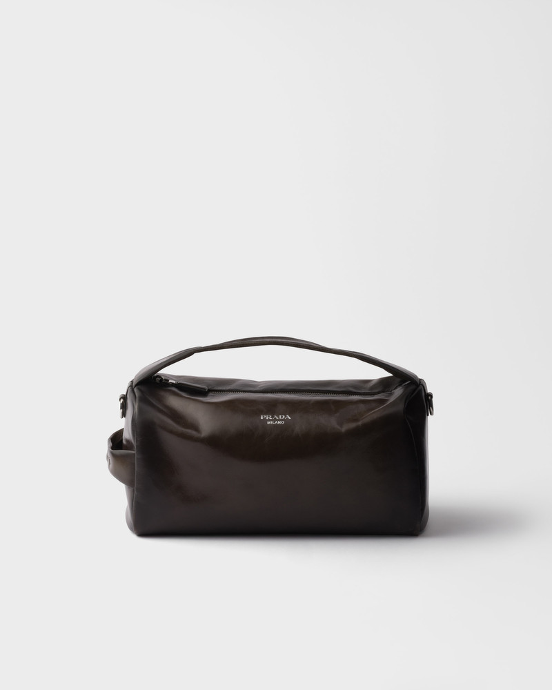 Antiqued leather shoulder bag 1