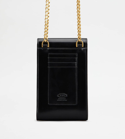 Tod's KATE PHONE BAG IN LEATHER - BLACK outlook