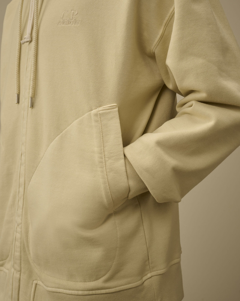 Diagonal Fleece Boxy Zip Hooded Sweatshirt 6