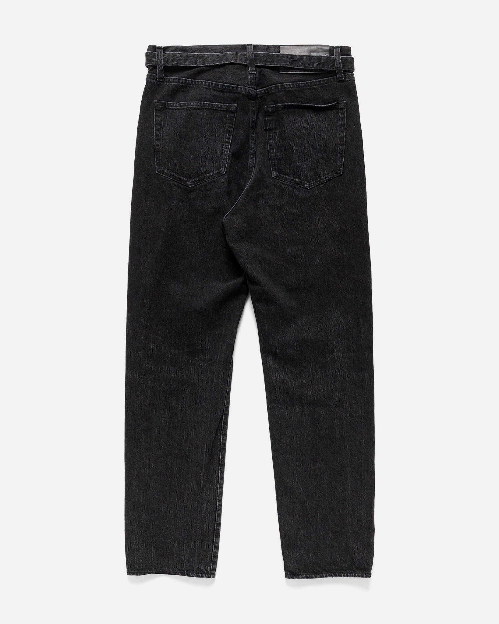 Straight Denim Pants Black - 5