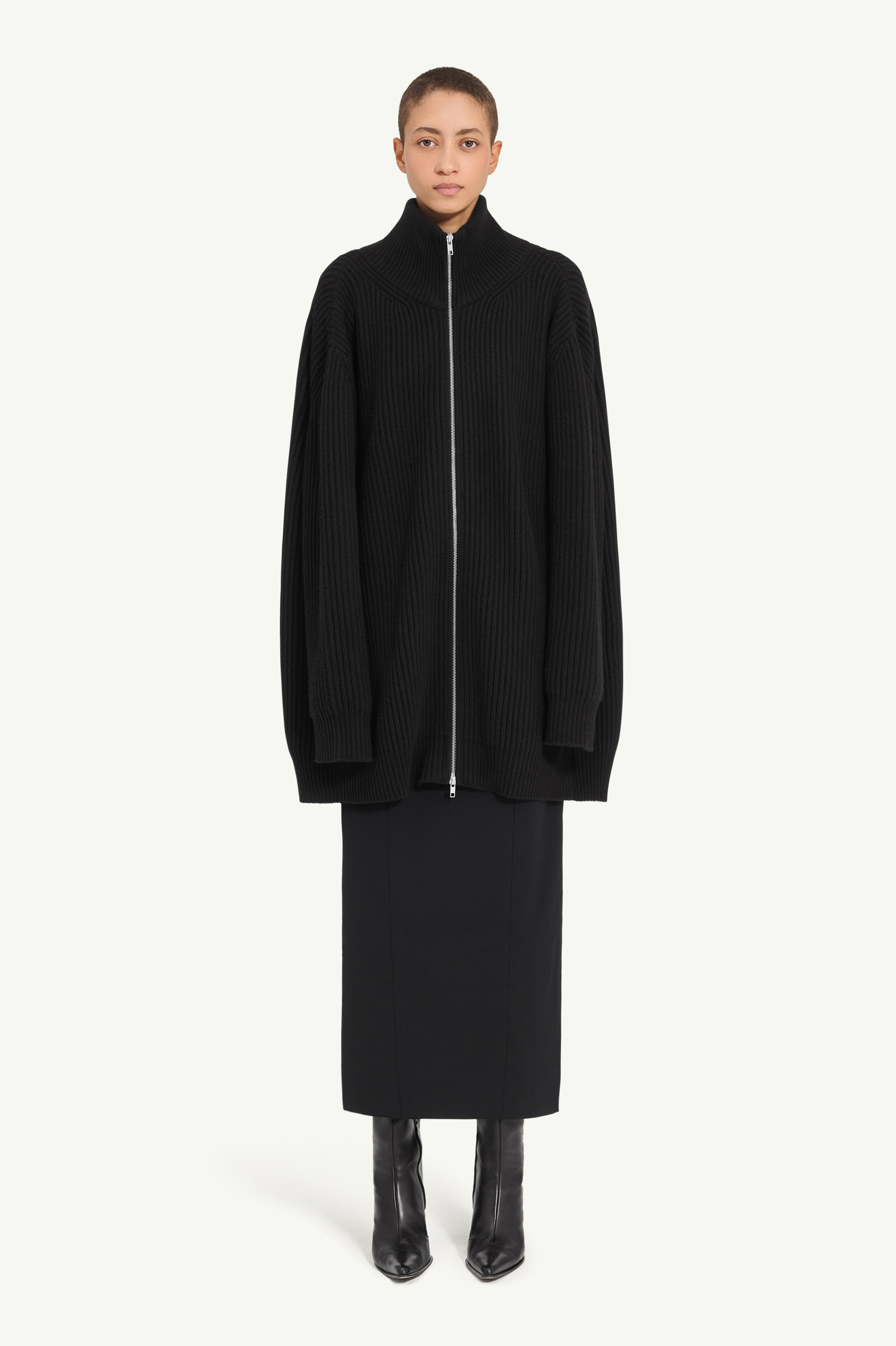 Ribbed knit cardigan dress - 2