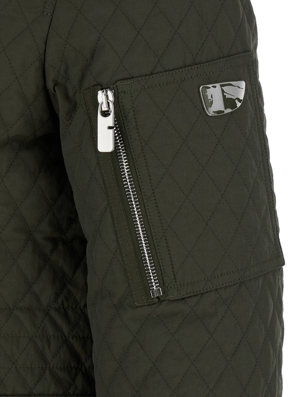 Burberry Women Green Quilted Jacket With Ekd Logo Detail In Cotton Blend Woman - 3