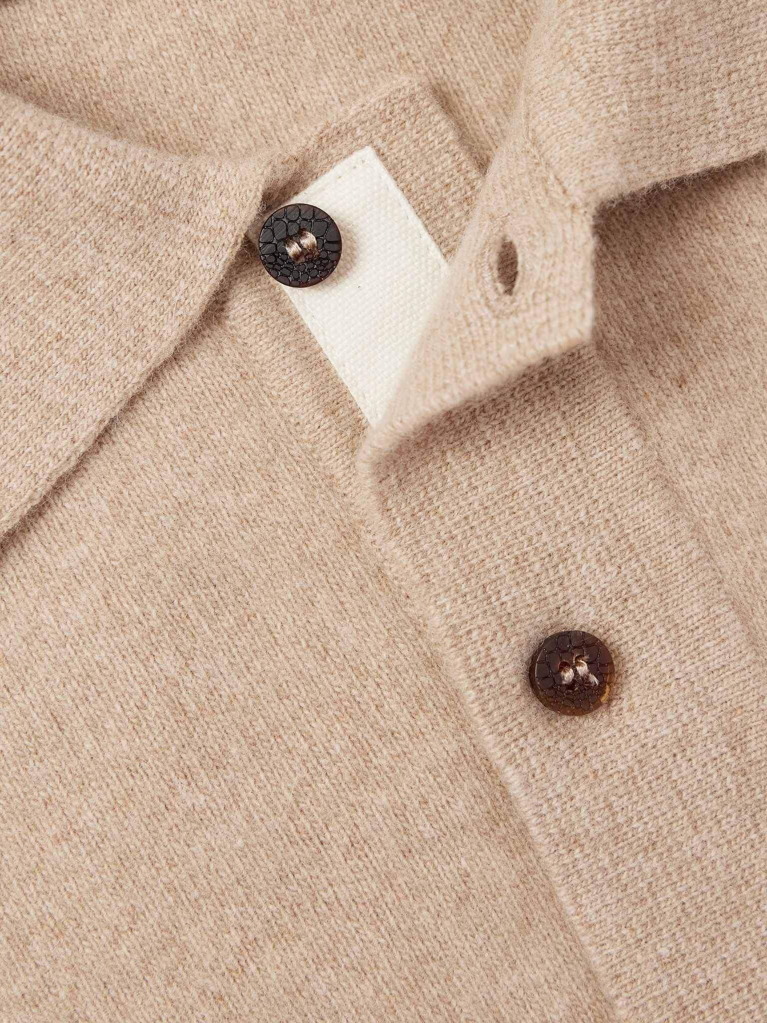 La Maille Vareuse Pallone Wool and Cashmere-Blend Sweater Beige - 4