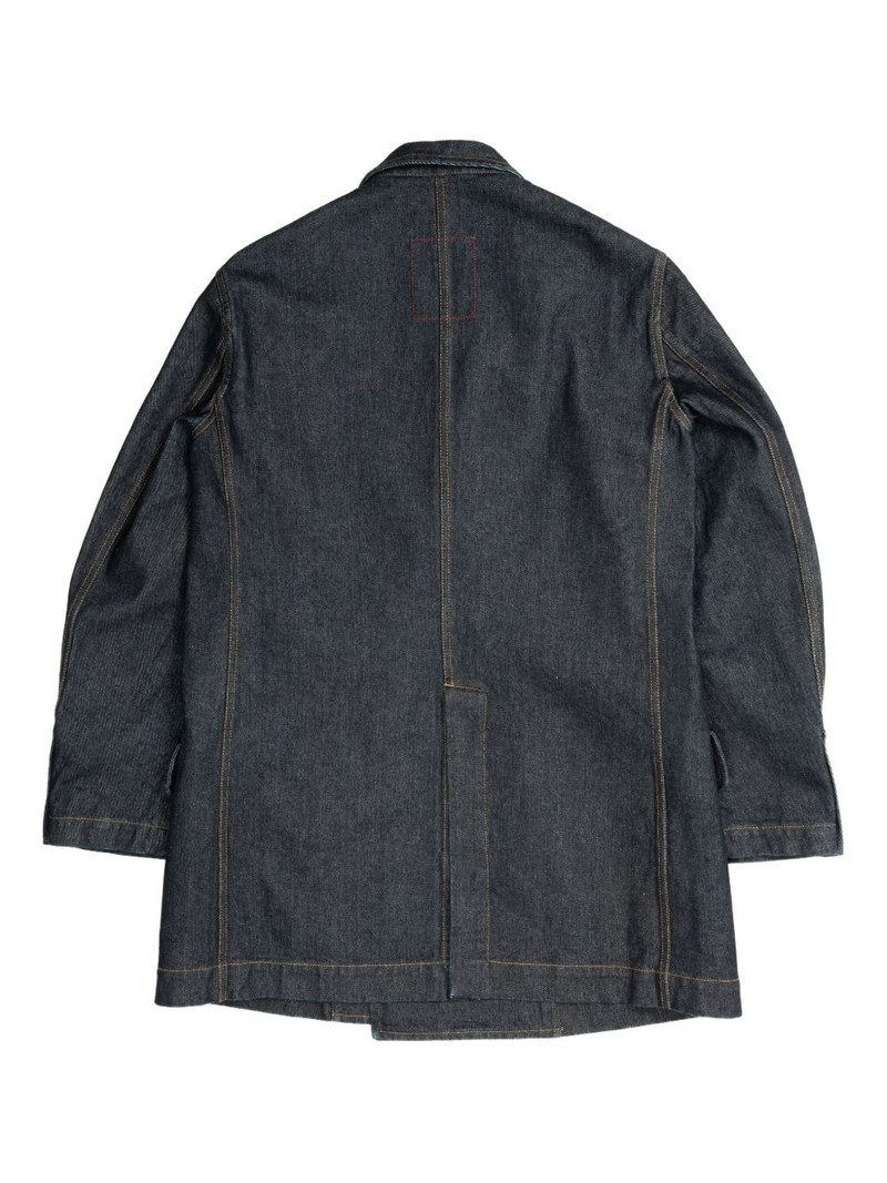 UMA WANG Kort double-breasted denim jacket outlook