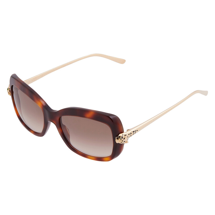 Cartier Panthere de Cartier Brown Butterfly Ladies Sunglasses CT0215S 002 55 - 3