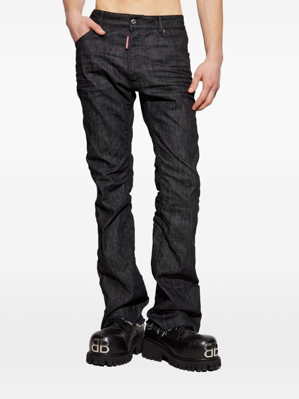 logo-tag jeans - 3