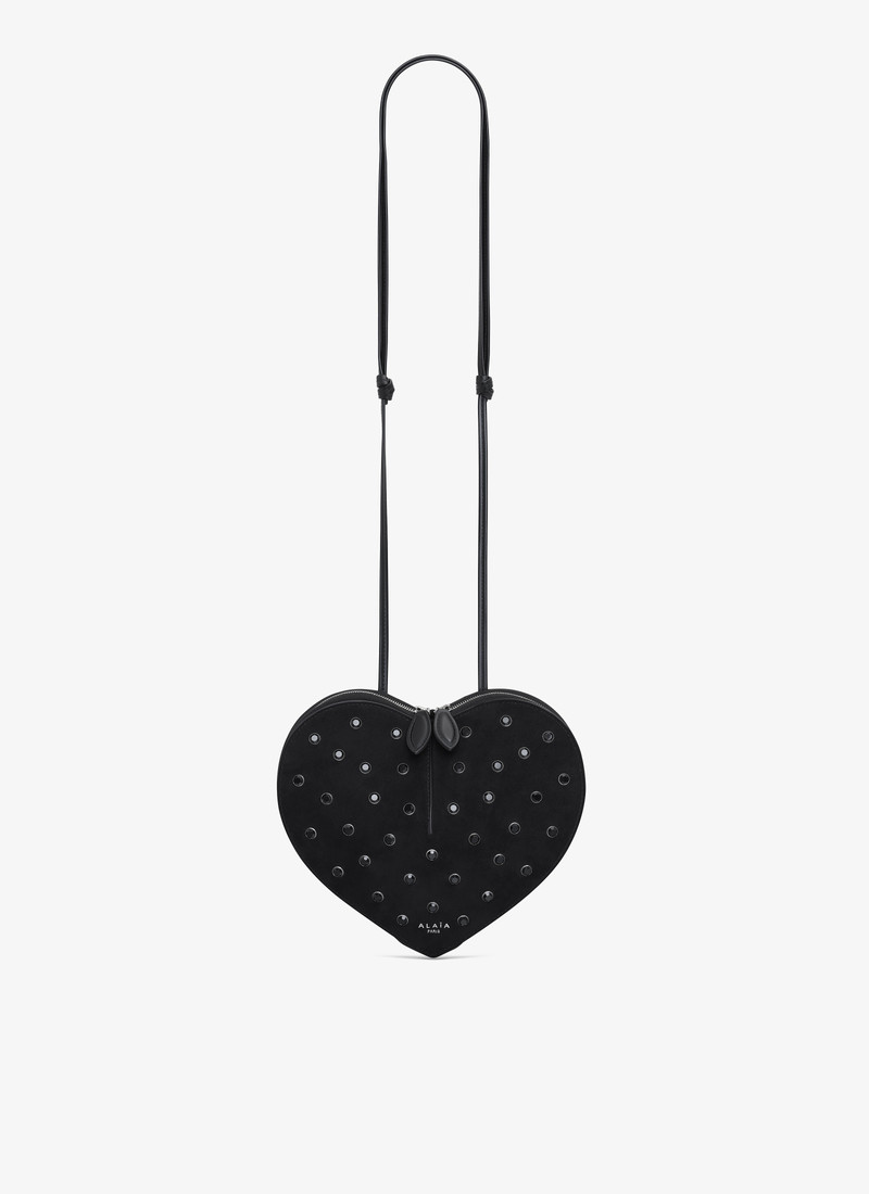 LE CŒUR BAG IN STRASS SUEDE GOATSKIN - 1