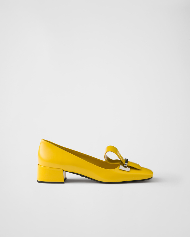 Brushed leather pumps 2