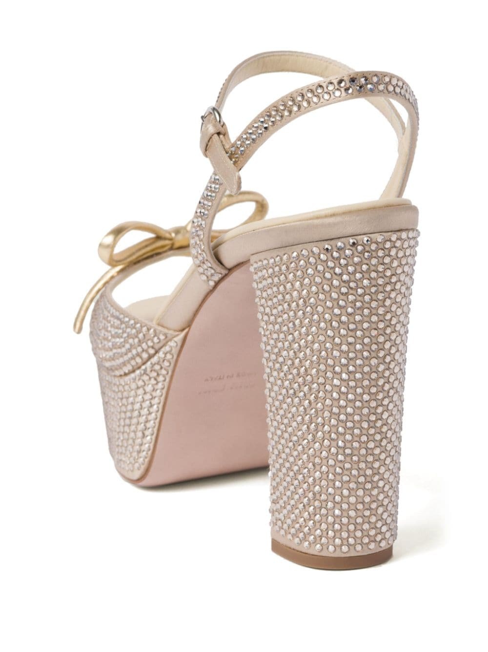 115mm crystal-embellished platform sandals - 3