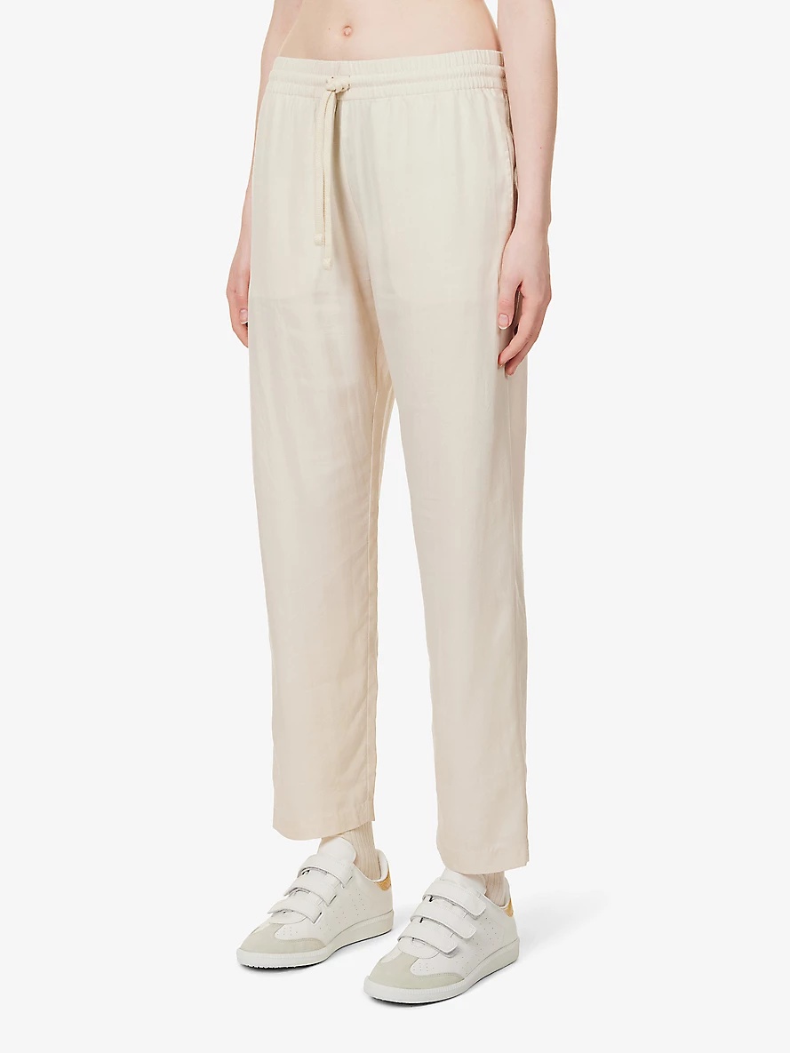 Berati tapered-leg mid-rise cotton trousers - 3