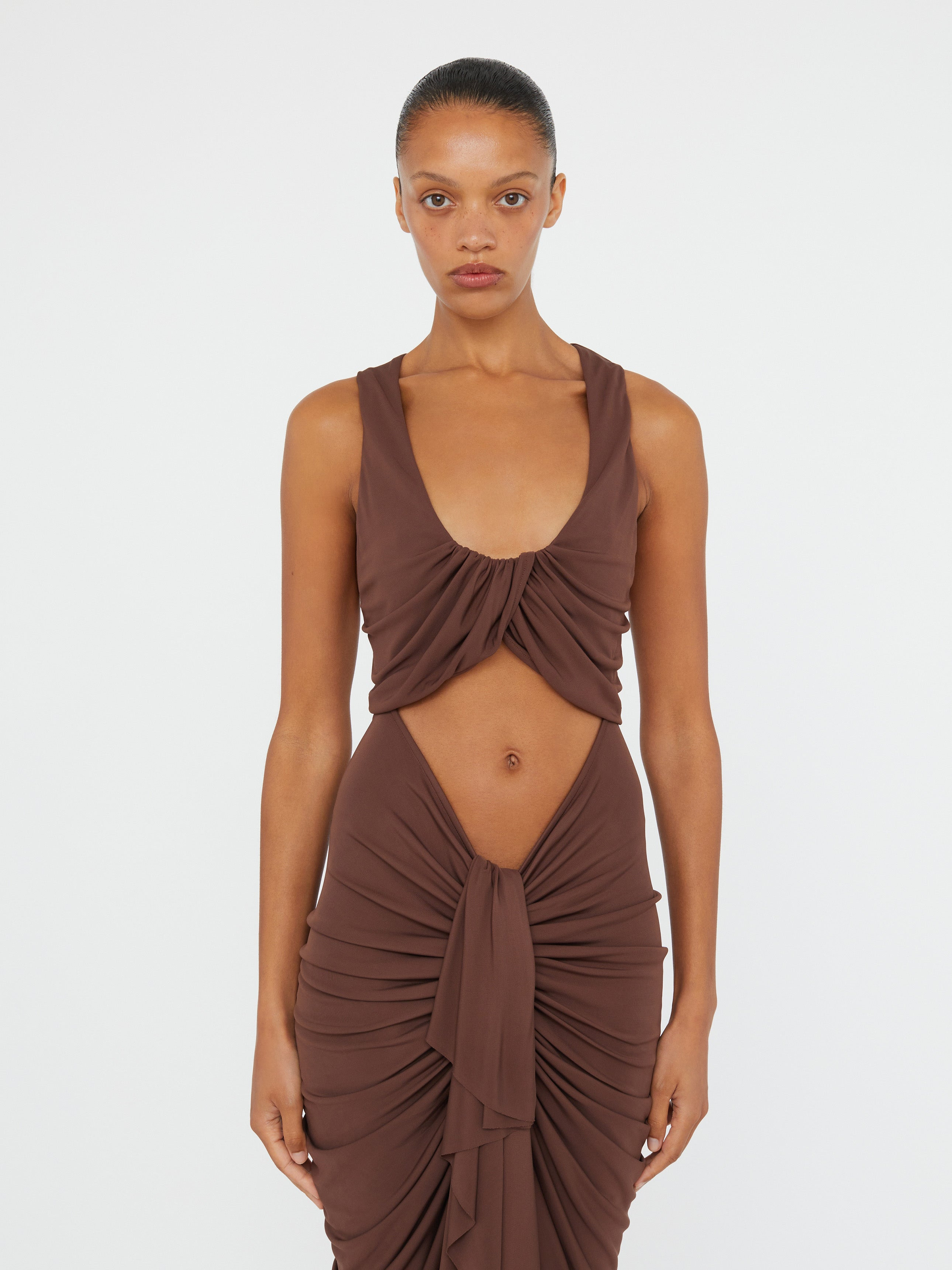 Vivenda Drape Front Dress - 2