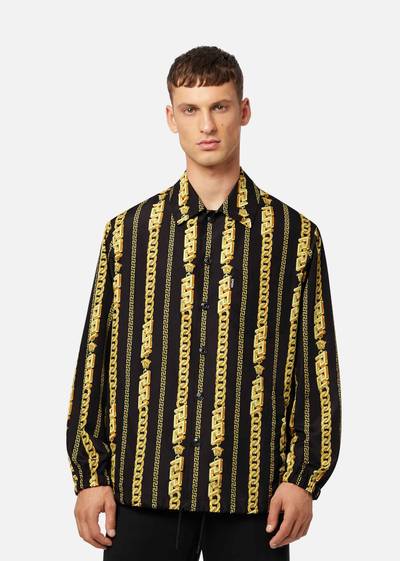 VERSACE Chain Pinstripe Blouson outlook