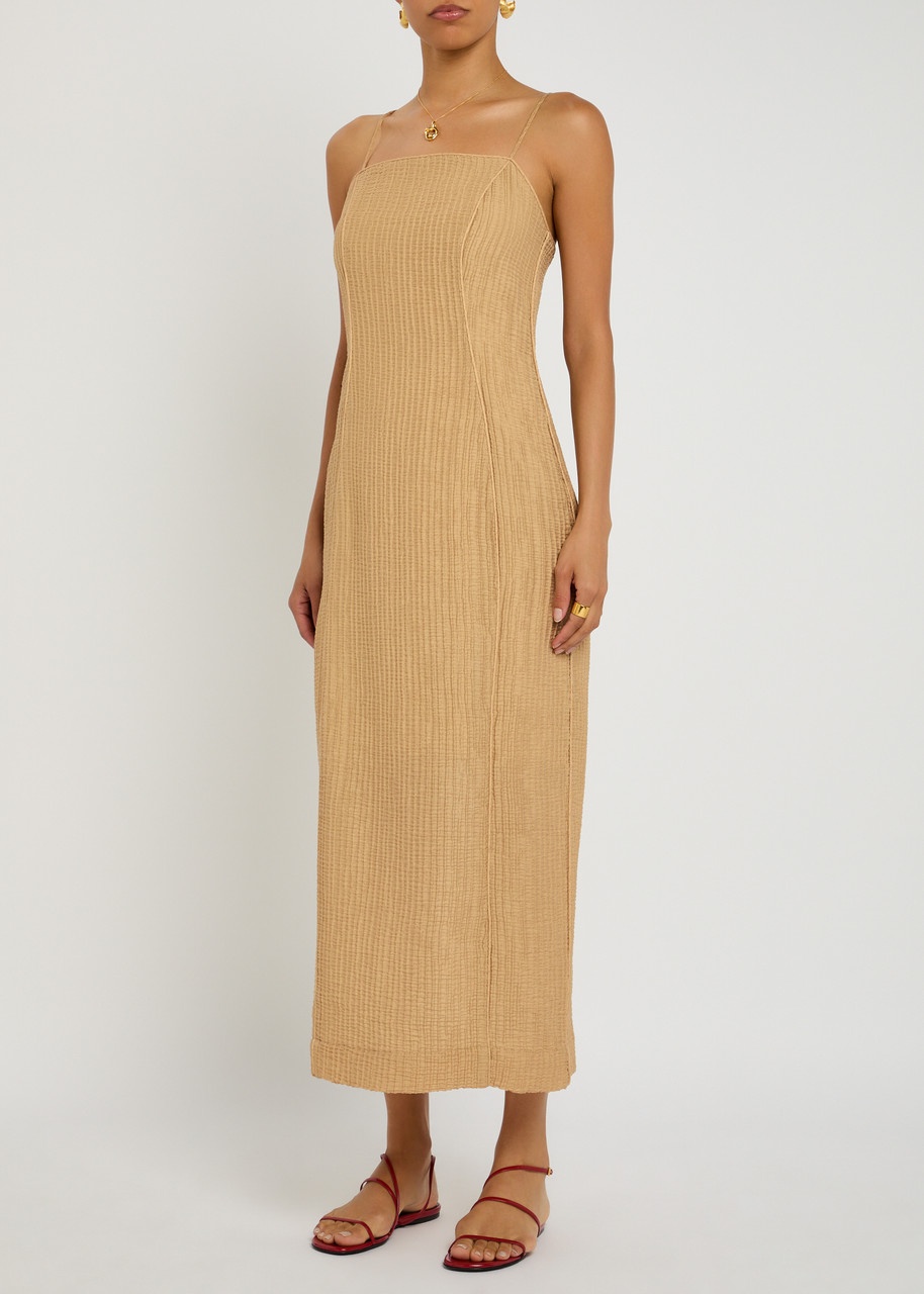 BY Malene Birger Lucille Plissé Lyocell-blend Midi Dress - 2