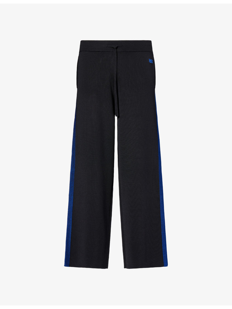 Crochet-Stripe Knitted Track Pants 1