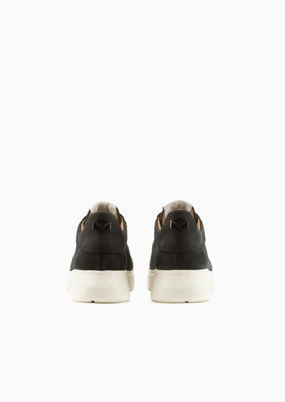 EMPORIO ARMANI Nubuck sneakers with knurled soles outlook