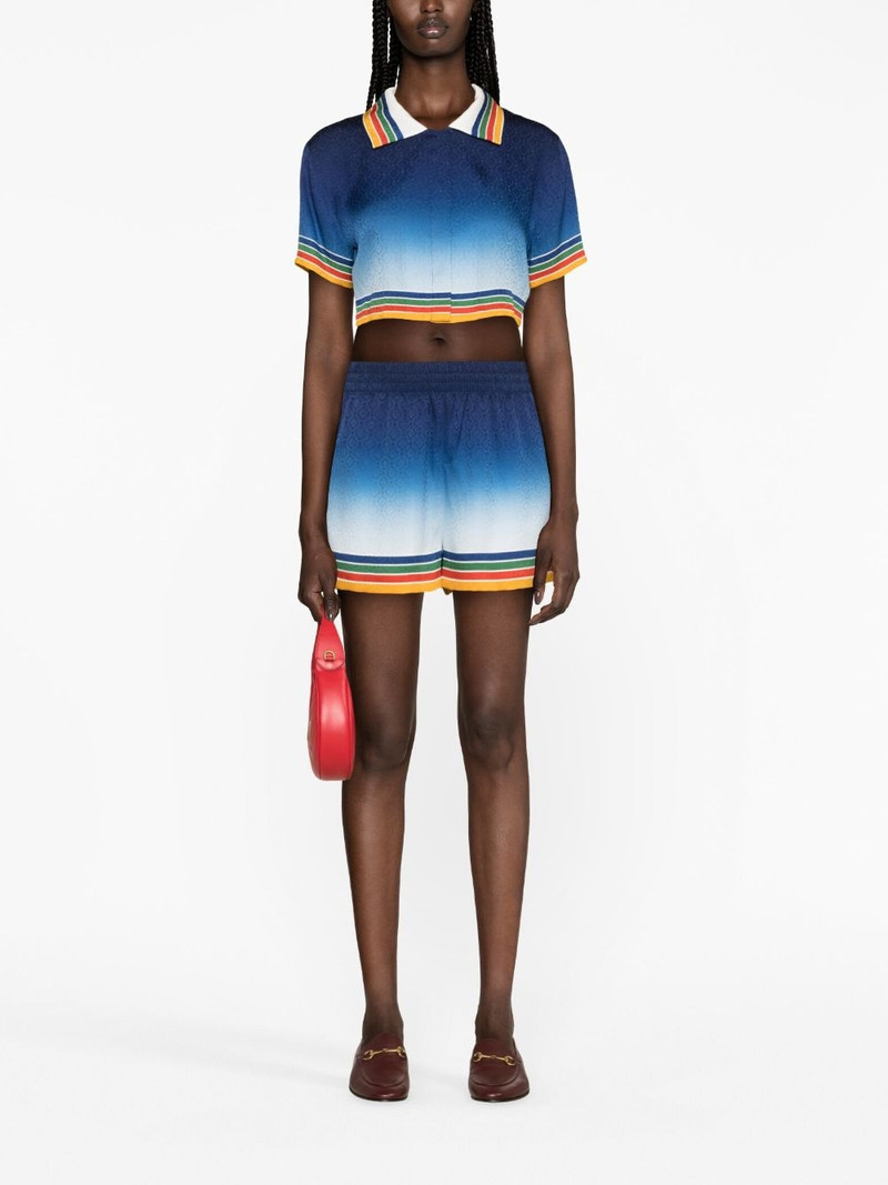 CASABLANCA Studio De Musique silk shorts outlook