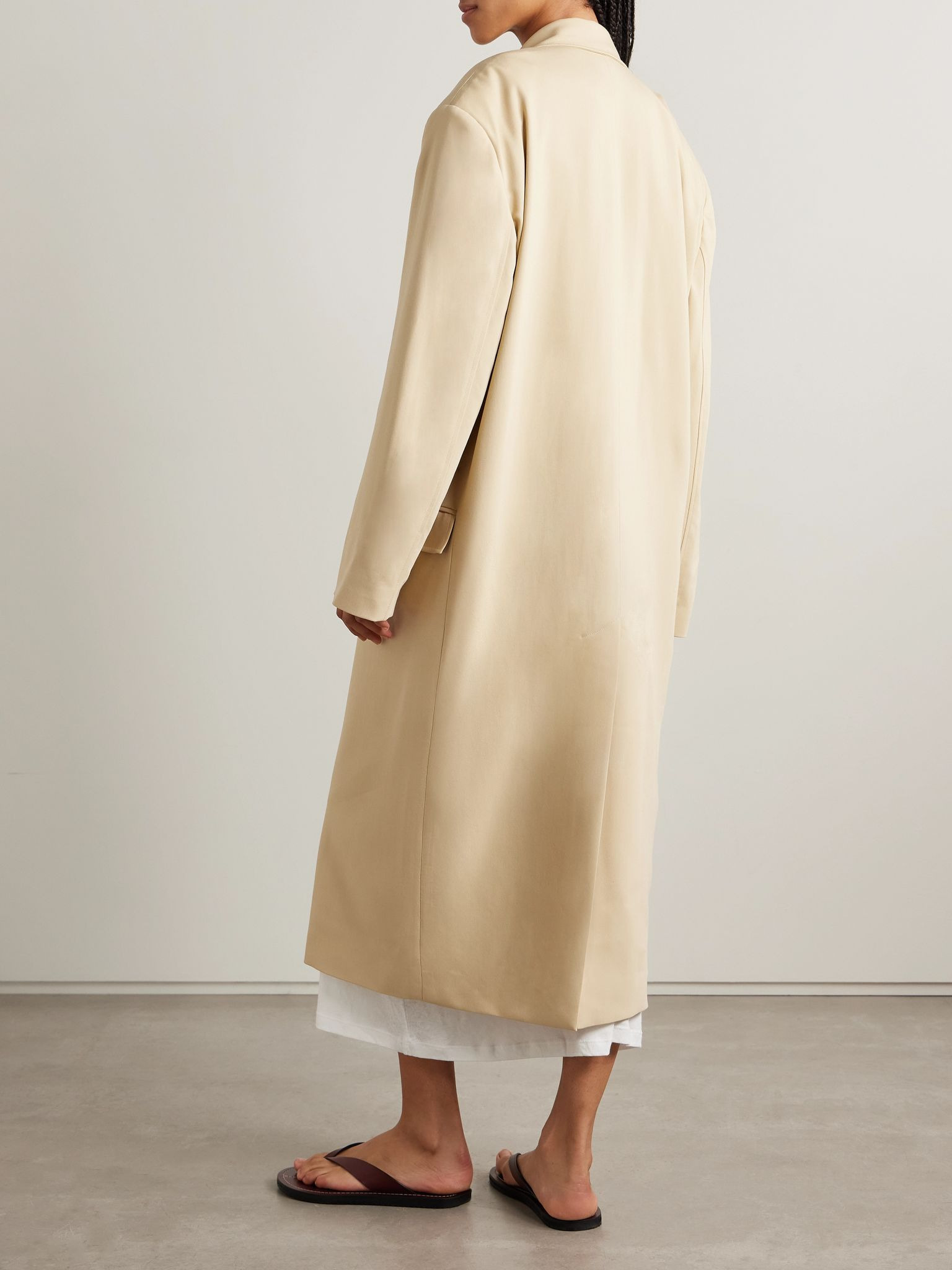 Tribeca oversized woven coat Beige - 4