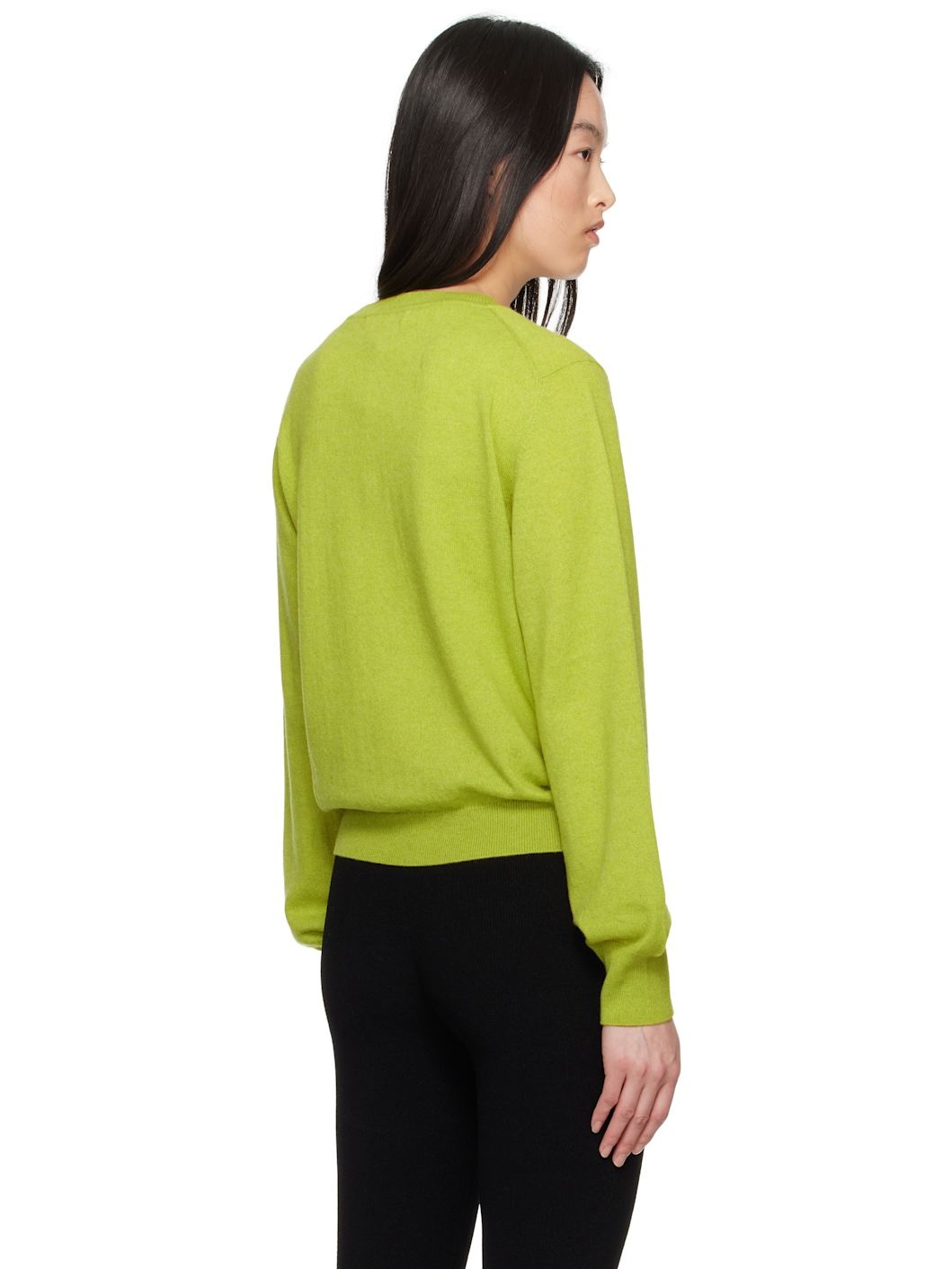 Green Enya Cashmere Cardigan - 3