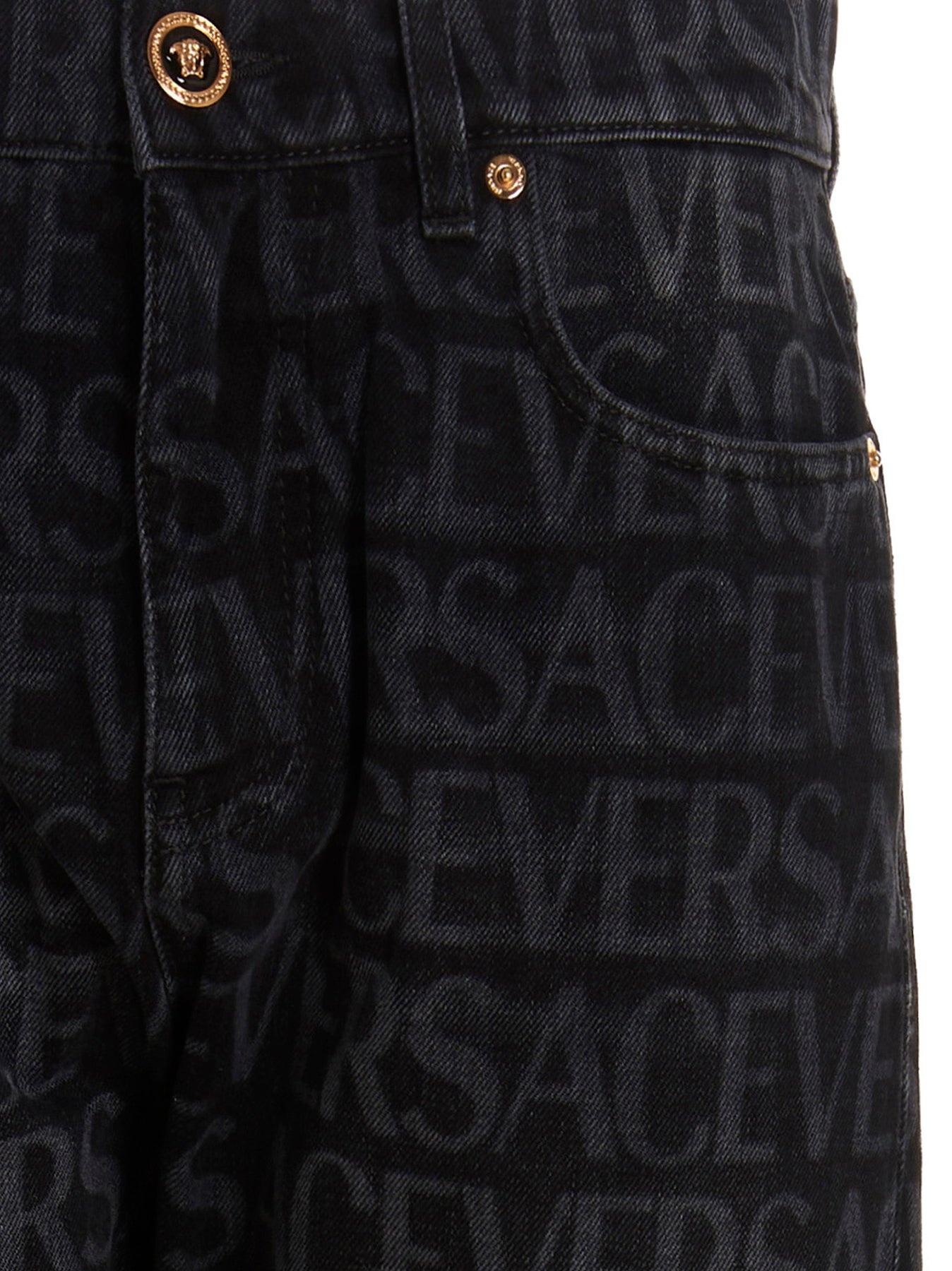 Logo Print Jeans Black - 3