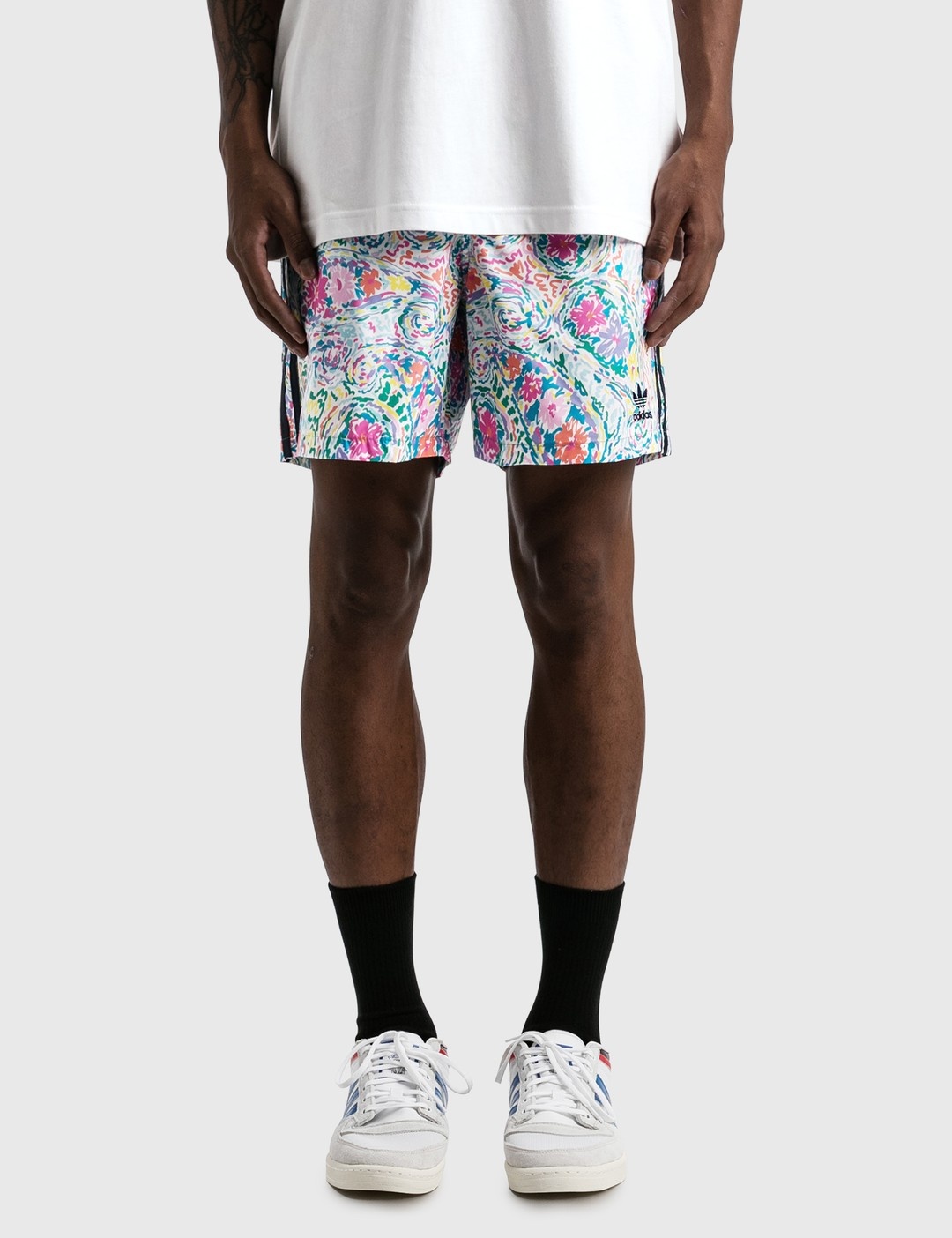 NOAH X ADIDAS FLORAL SHORTS - 3