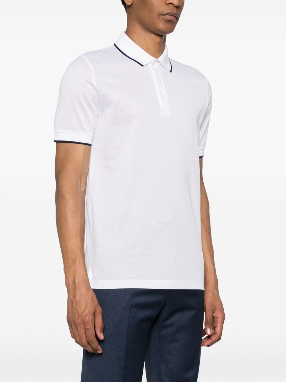 contrast-trim polo shirt - 3