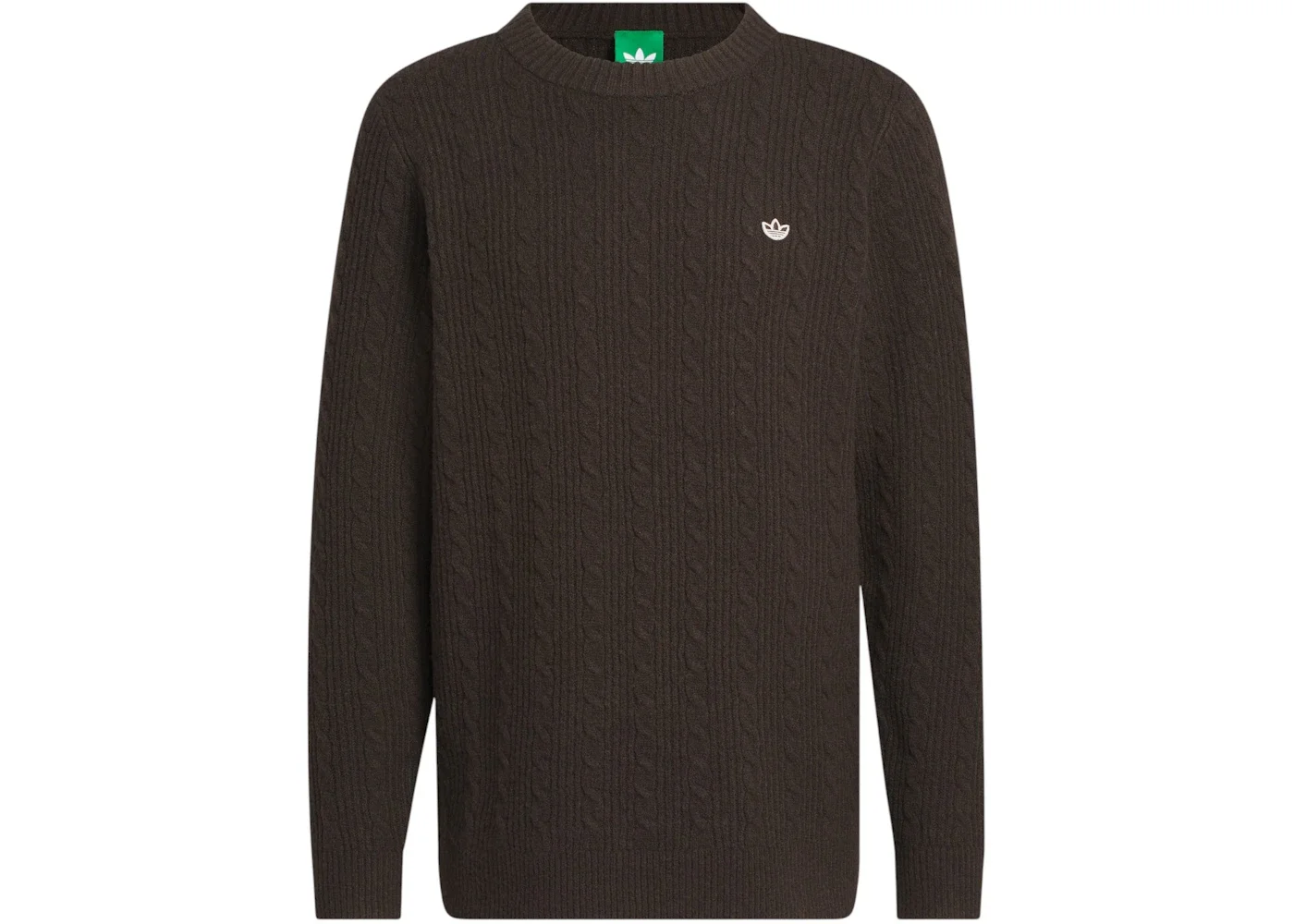 adidas Cableknit Sweater Dark Brown - 1