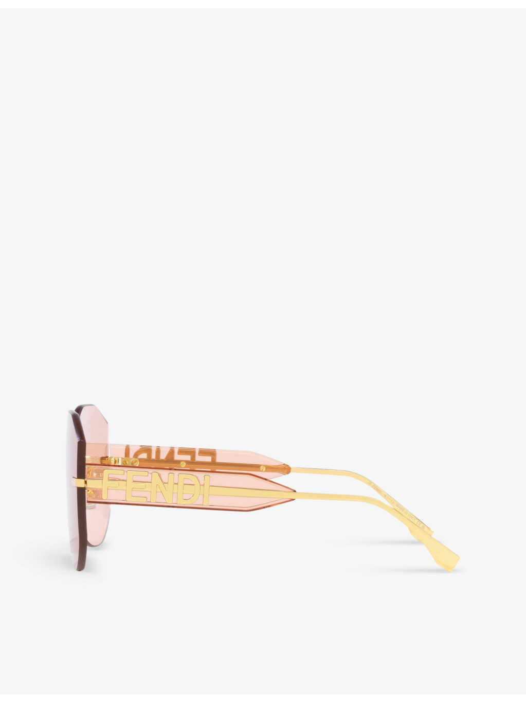 FN000635 FE40067U rectangle-frame tinted-lens metal sunglasses - 4